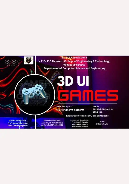 BLDEA's V. P. Dr. P. G. Halakatti College of Engineering and Technology, - News & Events 2024