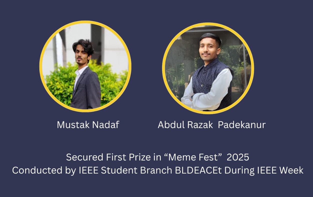 Bldeacet Ise Achievements Intercollege Meme Fest First Prize